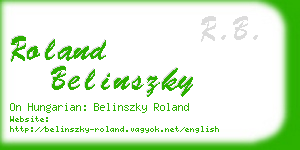 roland belinszky business card